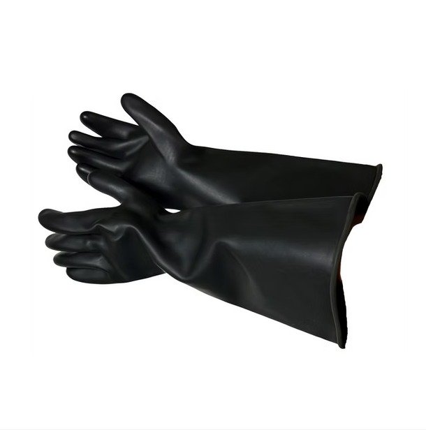 43 Mil Black Rubber Gloves 18" 96-4318
