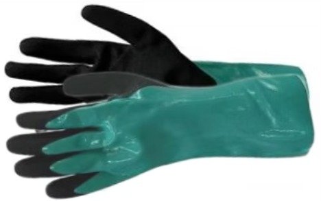 Two-Layer Green/Black Sandy Nitrile Coating 41-8818GNBK
