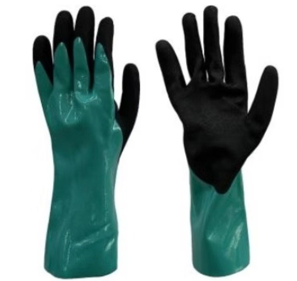 Two-Layer Green/Black Sandy Nitrile Coating 41-8818GNBK